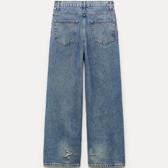 ZARA ZW MID-RISE LOOSE FIT JEANS - Picture 9 of 9